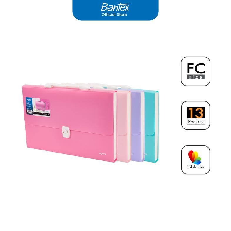 

LINDU Bantex Map Expanding File Folio / Document Bag Warna Pastel BF1504