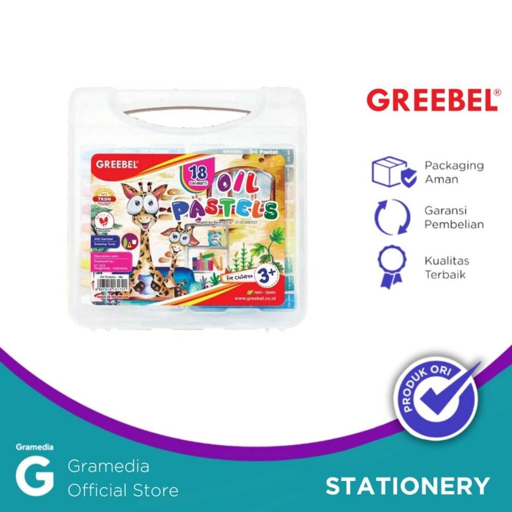 

LINDU Greebel - Crayon Anak Oil Pastel Set Isi 18 Warna