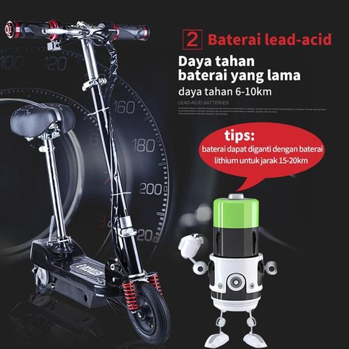 Terlaris Ebuy Lipat Skuter Listrik/Skuter Elektrik / Listrik Scooter K0071 Ready Stok