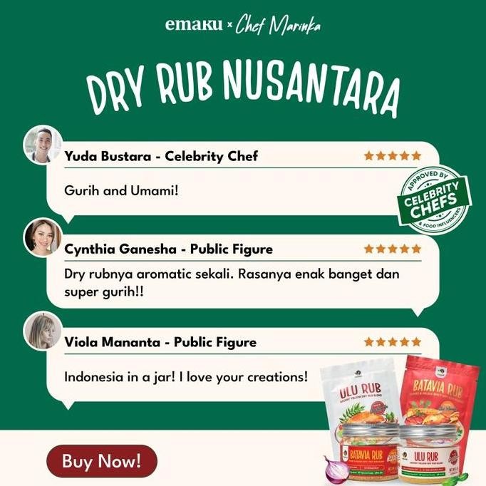 

Emaku BATAVIA DRY RUB / Bumbu Marinasi Rempah Sapi Ayam / Bumbu Masak LL