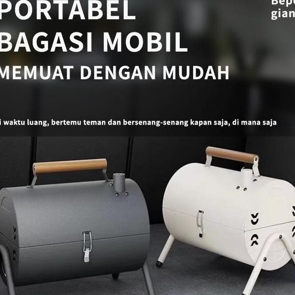 Portable Camping Grill Panggangan Bbq Peralatan Berkemah Pemanggang Camping Pakai Arang Alat Panggan