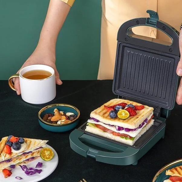 Breakfast Sandwich Maker Pemanggang Roti Toaster Panggangan Roti Bakar Listrik Alat Panggang Roti Sa