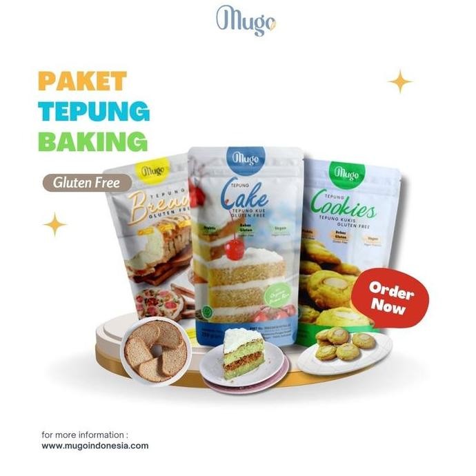 

Terlaris Paket Baking Tepung Gluten Free Mugo (Bread, Cake, Cookies)