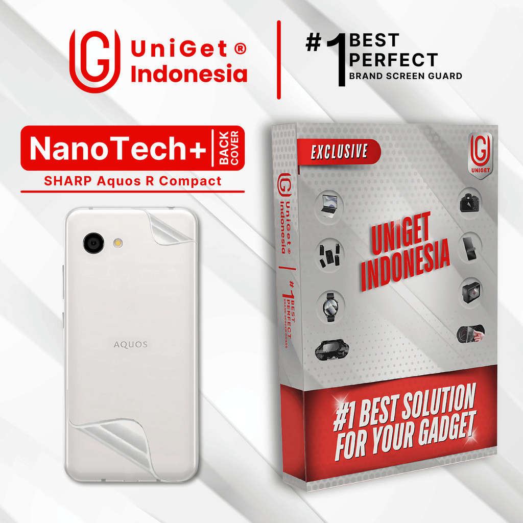 UniGet EPU BIO GENESIS Hydrogel for Sharp Aquos R Compact / Back Cover Guard (Nanotech+ 100% Recycle