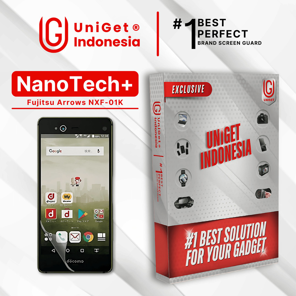 UniGet EPU BIO GENESIS Hydrogel for Fujitsu Arrows NX F-01K / Screen Guard (Nanotech+ 100% Recycle) 