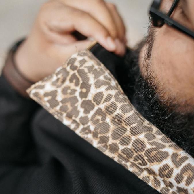 Sale Work Jaket Pria Jumbo Fatgoods Cotton Twill Black Leopard