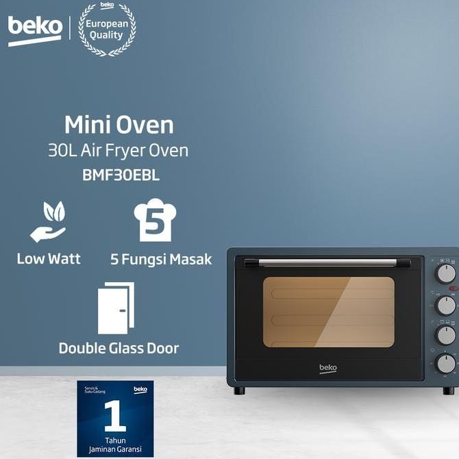 Murah Beko Mini Oven Bmf30Ebl - Kapasitas 30Liter Dengan Air Fryer