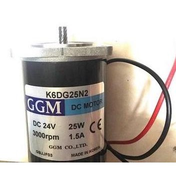 Tersedia K6Dg25N2 + K6G30B Ggm Korea Electrik Dc Motor Gear Head Gearbox 24Vdc 25W / 24V Dc 25 Watt