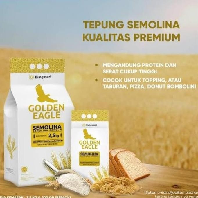 

Terlaris Semolina Golden Eagle 2,5 Kg
