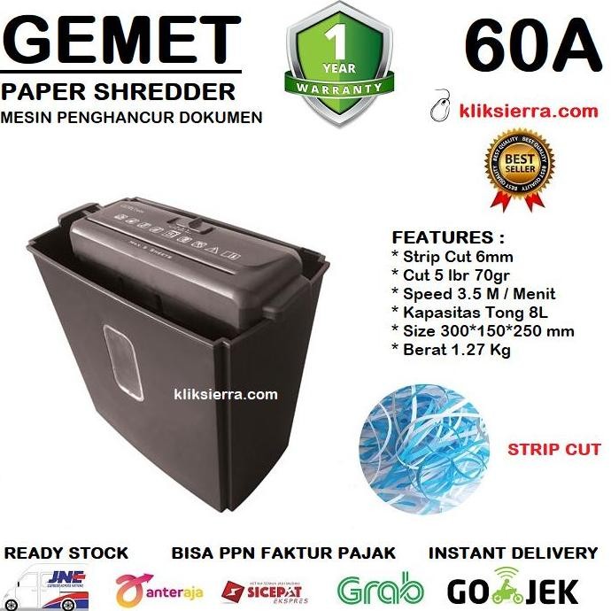 Promo Gemet 60A Mesin Penghancur Kertas | Paper Shredder Gemet 60 A