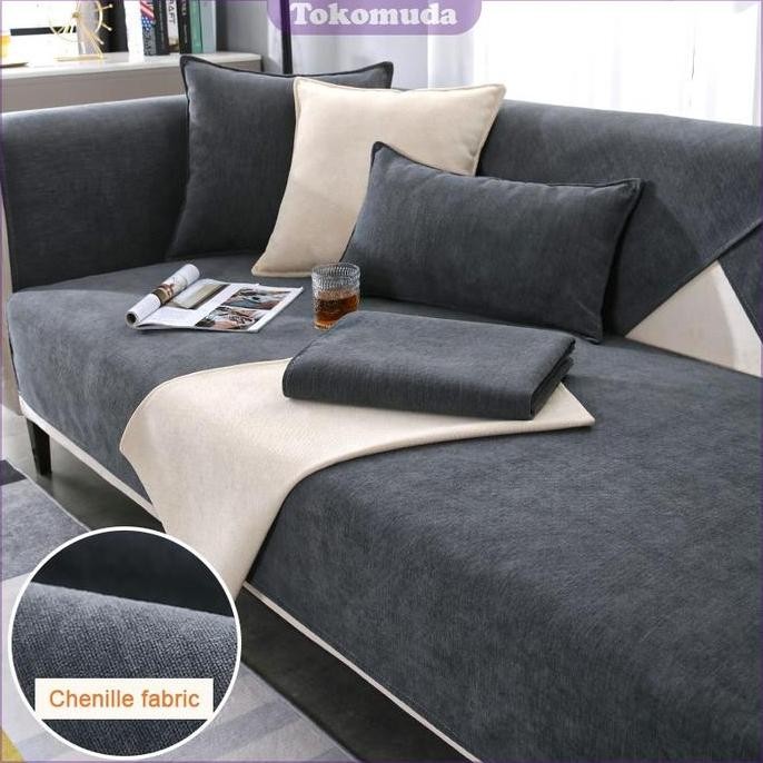 Terlaris Tomu Cod Sarung Sofa Cover Ruang Tamu Chenille Sofa Bantal Sofa Alas Sofa Sudut Minimalis M