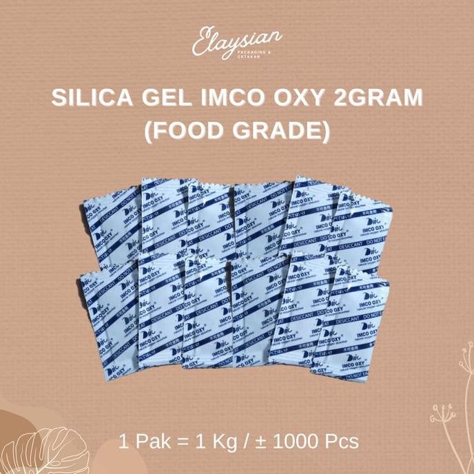 

Promo [1KG] Silica Gel IMCO Oxy Natural Food Grade 2gr COD