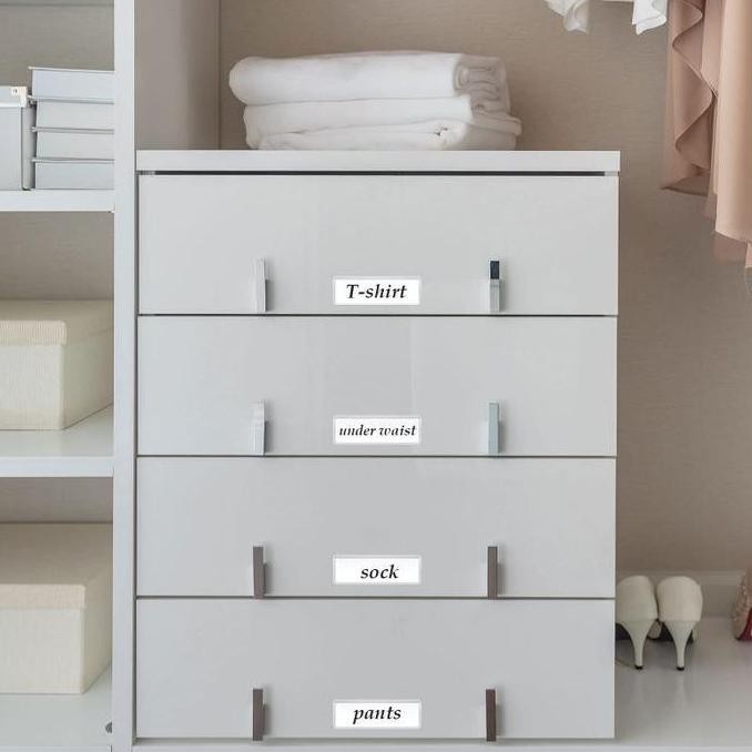 

ready 50pcs Label Display Harga Self-Adhesive Tag Holder 11x3cm Label Holder Transparan Label Produk