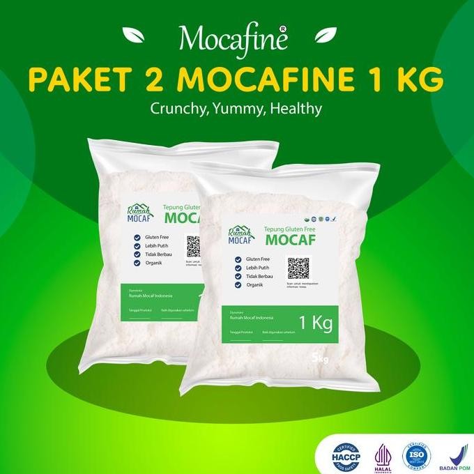 

Terlaris Paket Hemat - Tepung Mocaf Organik 1Kg Mocafine Gluten Free (2Pcs)