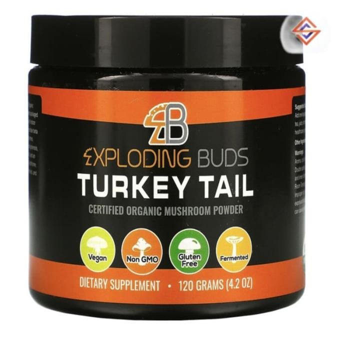 

Exploding Buds Turkey Tail Certified Organic Mushroom Powder 4.2 Oz Original Produk