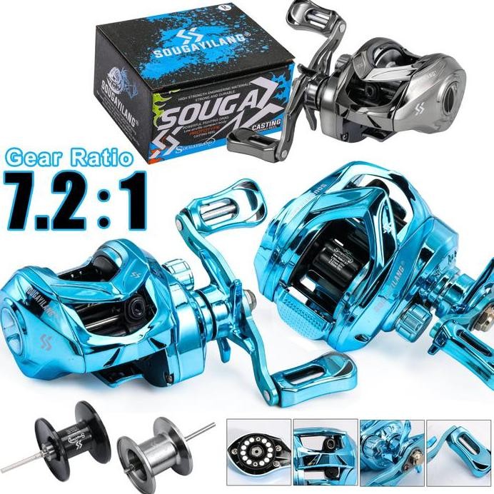 

Terlaris Sougayilang [Cod] Tersedia Bc Fishing Reels Bodi Ringan Desain Baru Rasio Gigi 7.2:1 Tarikan Maksimum 8Kg Untuk Pemancing, 2 Warna,1 Bauh Reel, Pengiriman Dari Indonesia