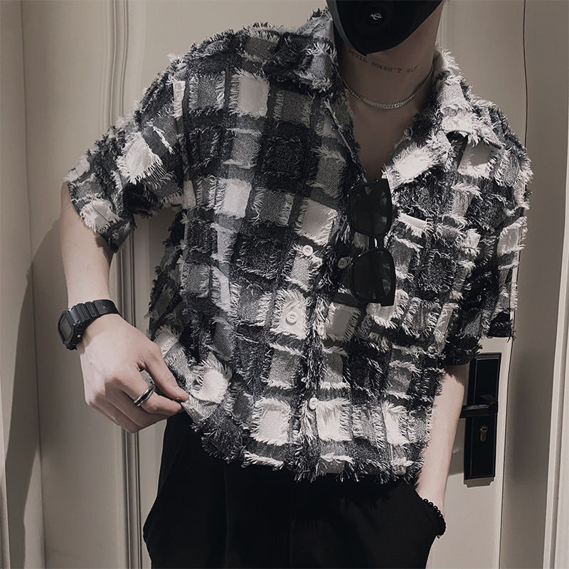 Casual Loose Plaid Shirt for Men