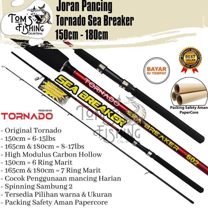 

Terlaris Joran Pancing Tornado Sea Breaker 150Cm - 180Cm ( Carbon Hollow ) Murah - Toms Fishing