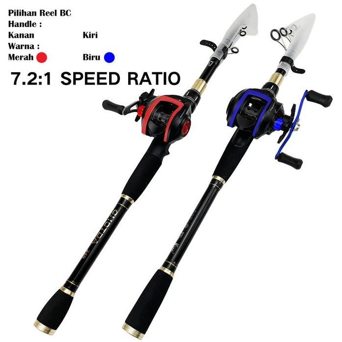 

Terlaris Joran Ultra Light Ruas Pendek Ghotda Paket Reel Bc 19+1Bb Drag 10Lbs
