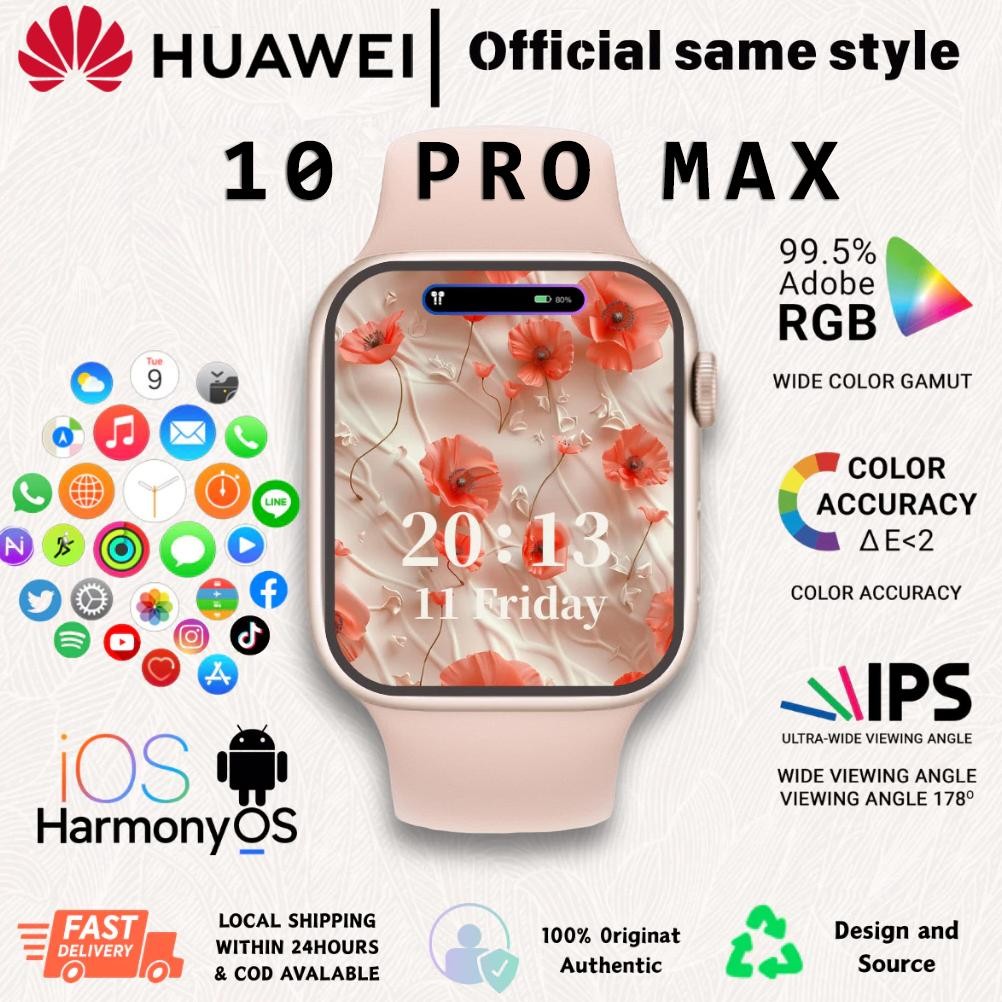 Diskon Huawei Samrtwatch Huawei 10 Original With 2.2" Hd Amoled Display Gps Nfc Waterproof Bluetooth