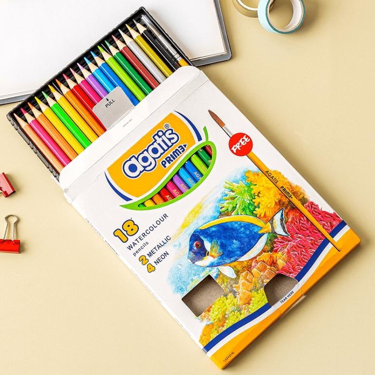 

LINDU AGATIS Prime Pensil Warna Watercolor isi 18pcs