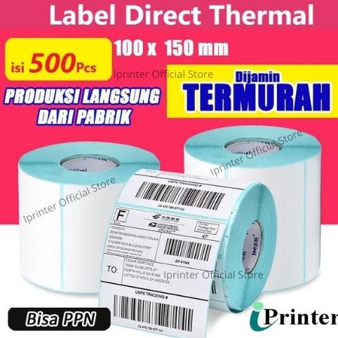 

KA Label Thermal Label Stiker Barcode Label Pengiriman 100x150 / 500 Pcs Thermal