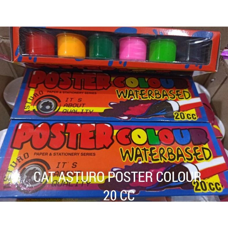 

KA CAT ASTURO POSTER COLOUR 20 CC ISI 12 WARNA / Cat Poster Asturo kecil