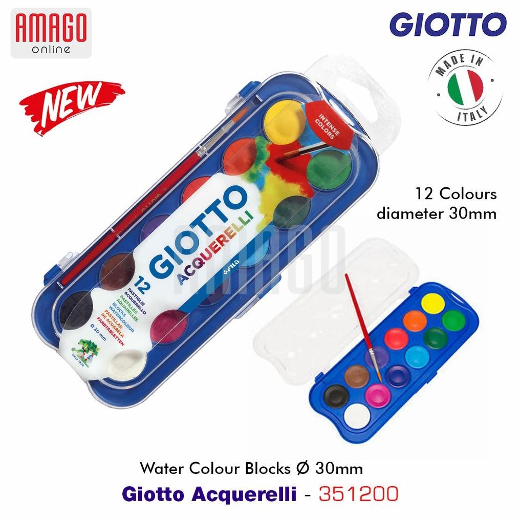 

KA GIOTTO Water Colour Blocks Blok Cat Air - 12 warna - 30 mm - 351200