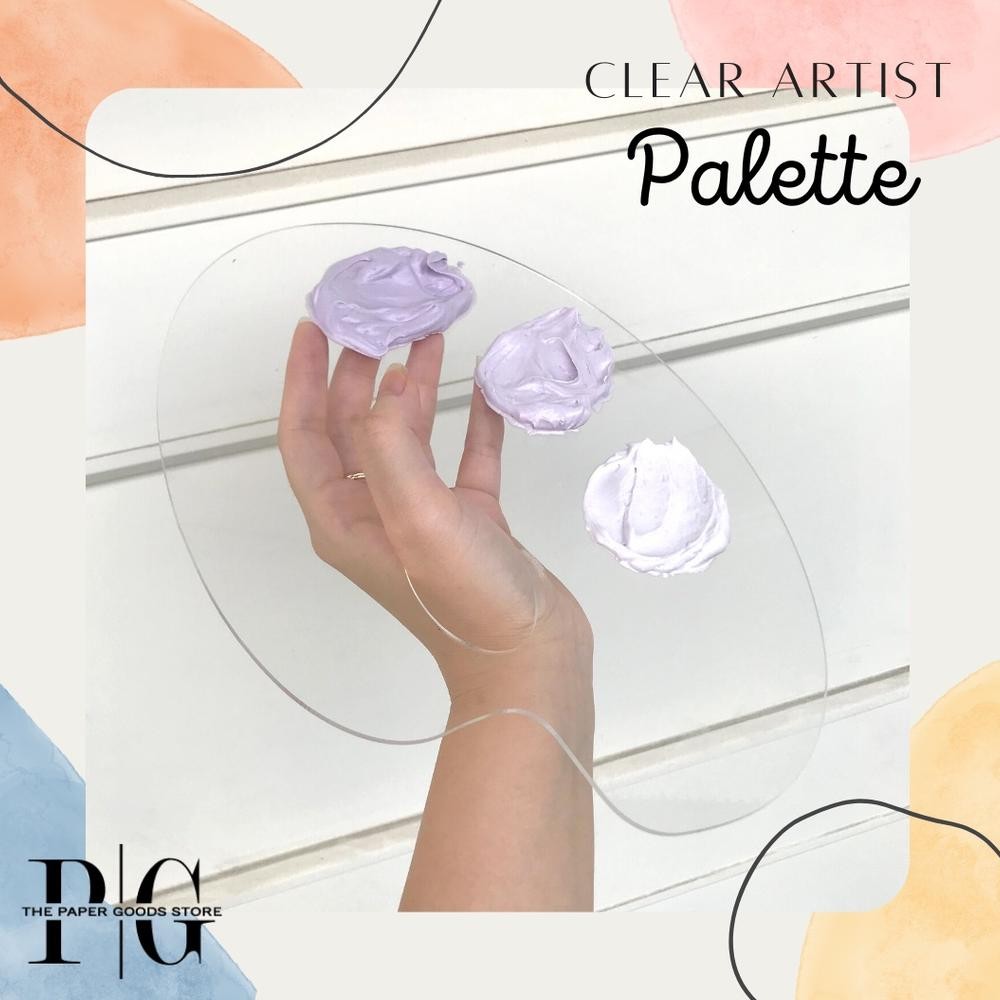 

KA Clear Artist Palette Acrylic for Cake Painting Palet Akrilik