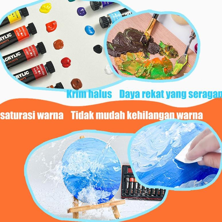 

KA Giorgione 24 Warna Cat Akrilik Set Perlengkapan Seni Siswa 12ml Cat