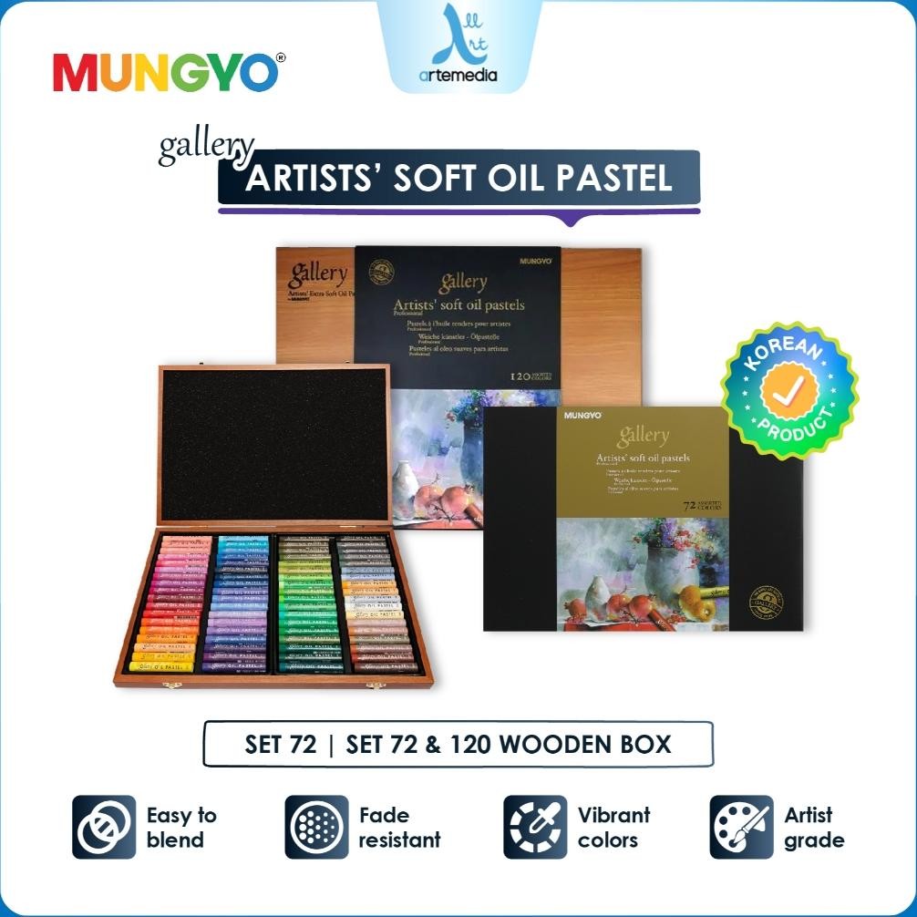 

LINDU Mungyo Gallery Artists Soft Oil Pastel Wooden Box Crayon Minyak