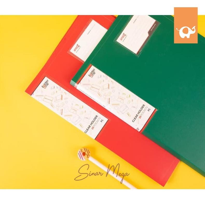 

It34 Pl30 Up15 F1 Folder One Clear Holder Isi 20 Pocket Lembar Varian Warna-Warni/ Map Plastik Premium Hemat