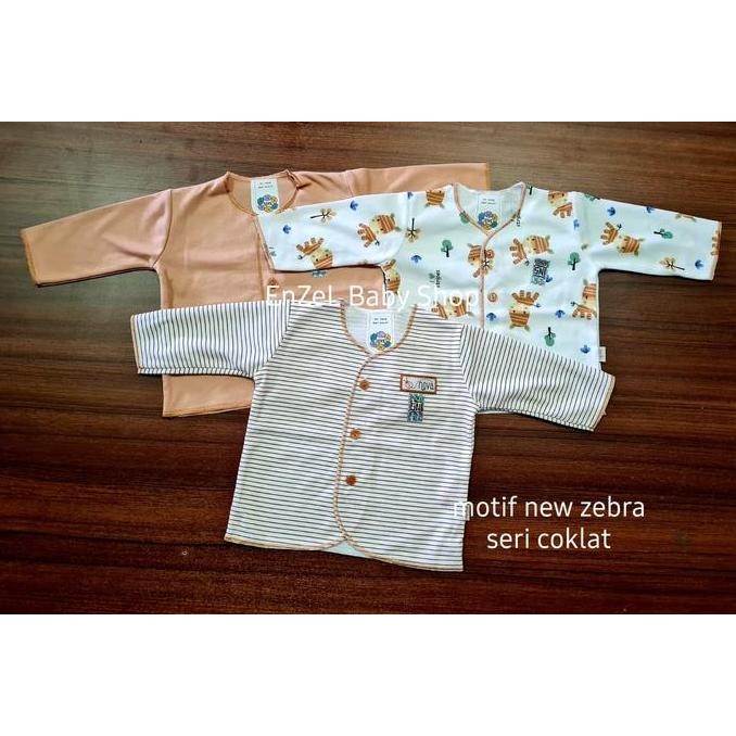 Tersedia Baju Bayi NOVA Tangan Panjang seri Coklat size Newborn 0-3 bulan