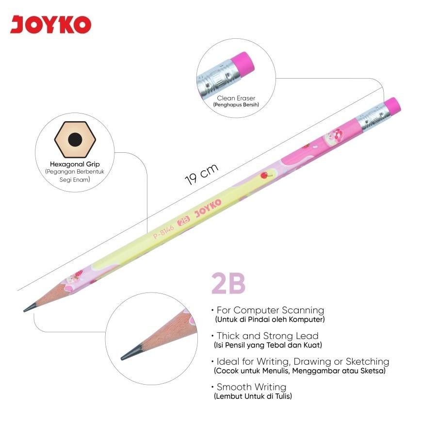 

At43 Be09 Um57 Pensil Kayu 2B Komputer Joyko P-8146 Sweet Cake Original / Computer Pencil Pensil Komputer 2B Joyko P-8146 Sweet Cake Pensil Sekolah Anak Terlaris Premium