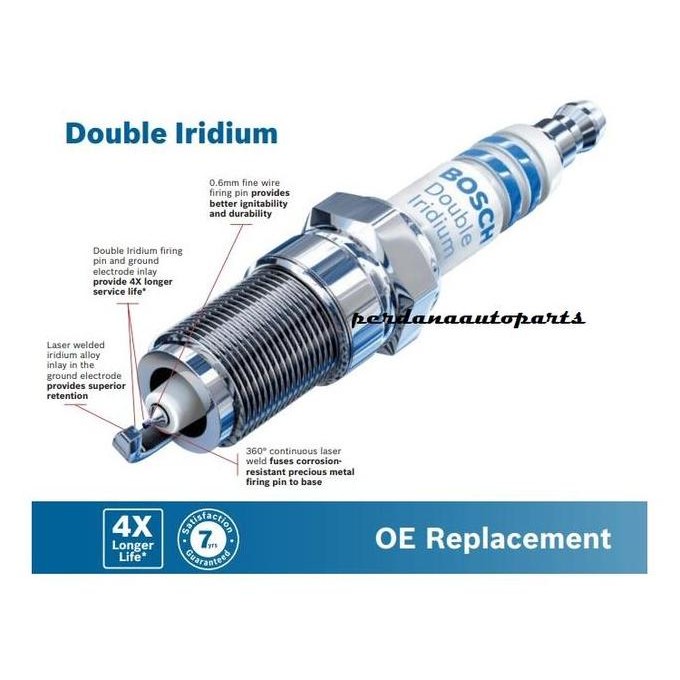 . Busi Toyota Innova 2.0 Fortuner 2.7 Etios Alphard BOSCH Double Iridium