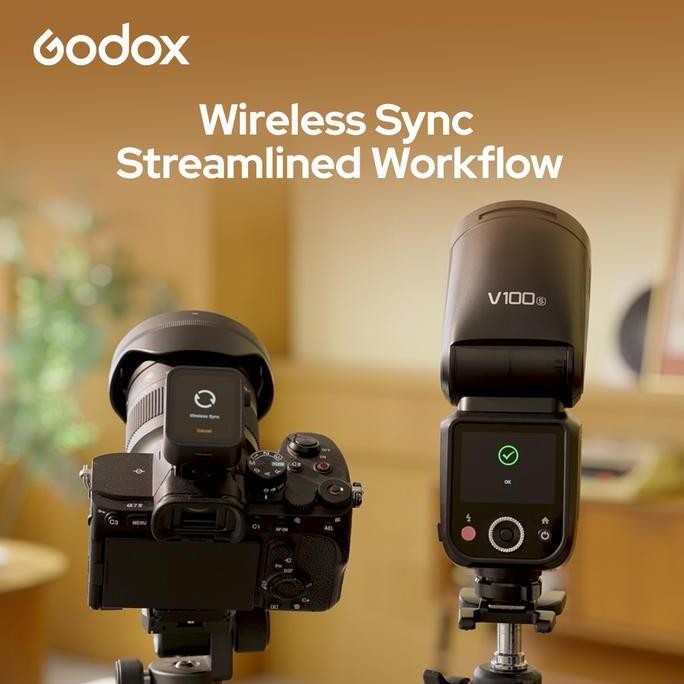 Grosir Godox V100 Round Head Flash V-100 Godox Flash