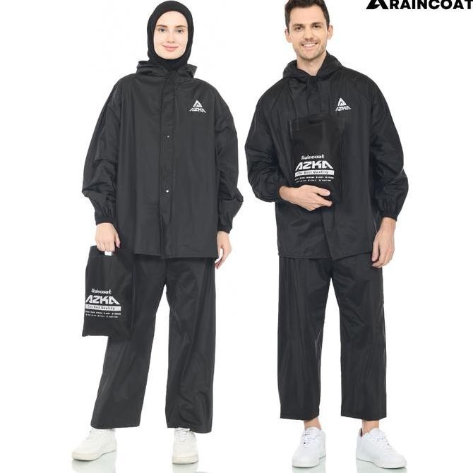 Tersedia JAS HUJAN Azka Setelan Baju&Celana Bahan PVC Karet Tebal jas  hujan jas  hujan