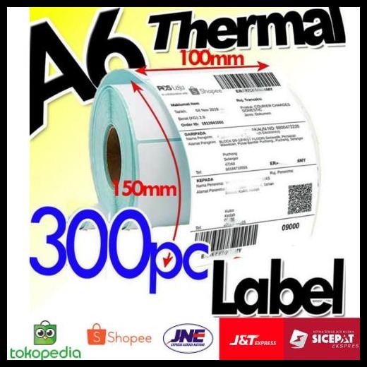 

Terlaris Promo Kertas Sticker Label Xprinter Olshop 100X150 Thermal (300 Pcs) Good Quality