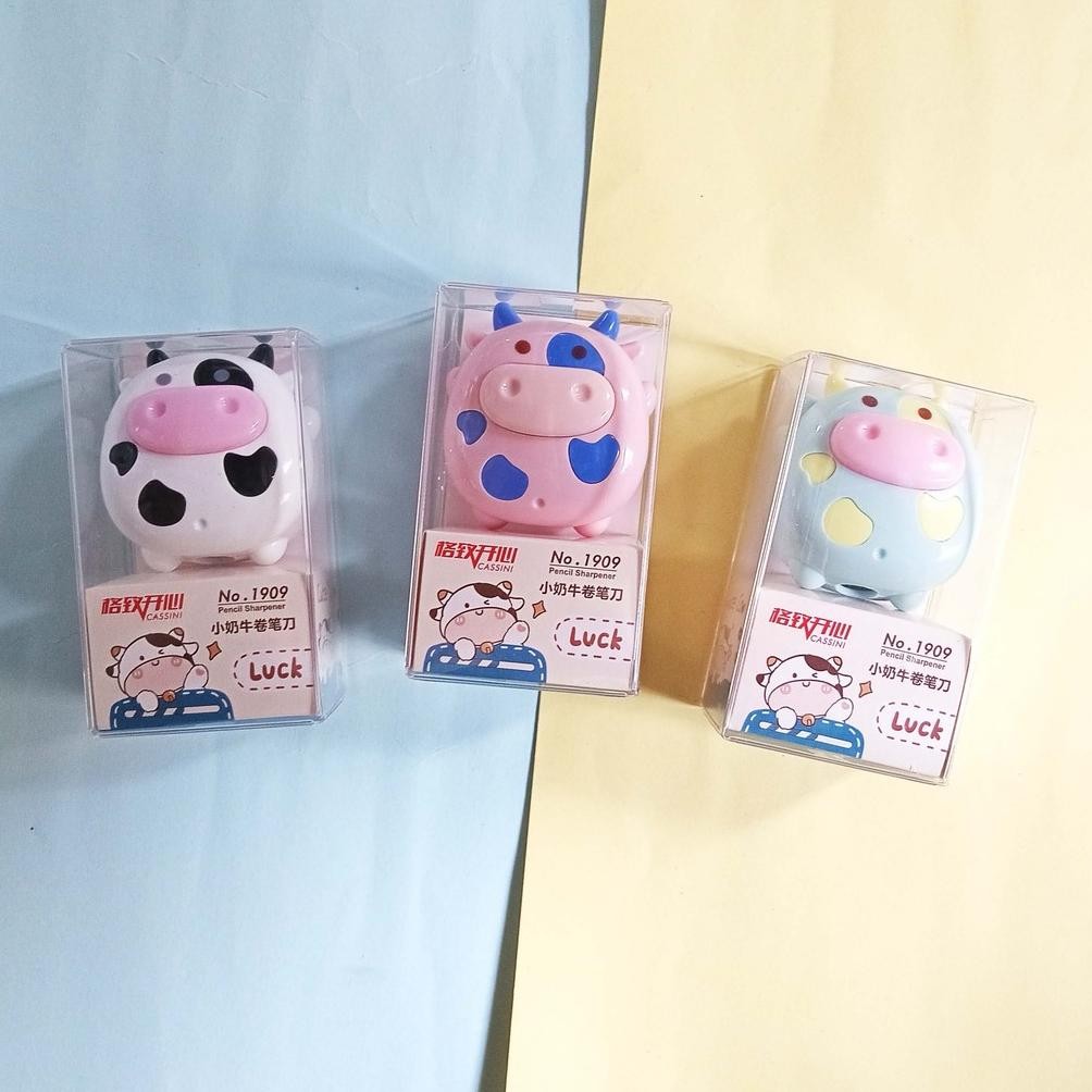

Um57 Tc21 Gha-68 Fancy Rautan 1 Lubang No. 1909 Cute Cow Pencil Sharpener / Pengserut Bentuk Sapi Lucu Premium Terlaris Um57