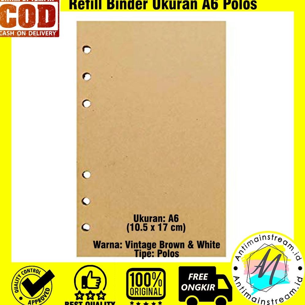 

Azq-16 Ah67 Dg-4 Refill Isi Buku Binder Ukuran A6 Warna Vintage Brown & White - Isi Binder Polos A6 Hemat Sale Azq-16