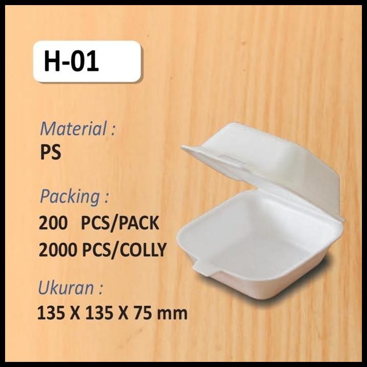 

Terlaris Foam H-01 - Sterofoam Hb - Hamburger Isi 200 Pcs Good Quality