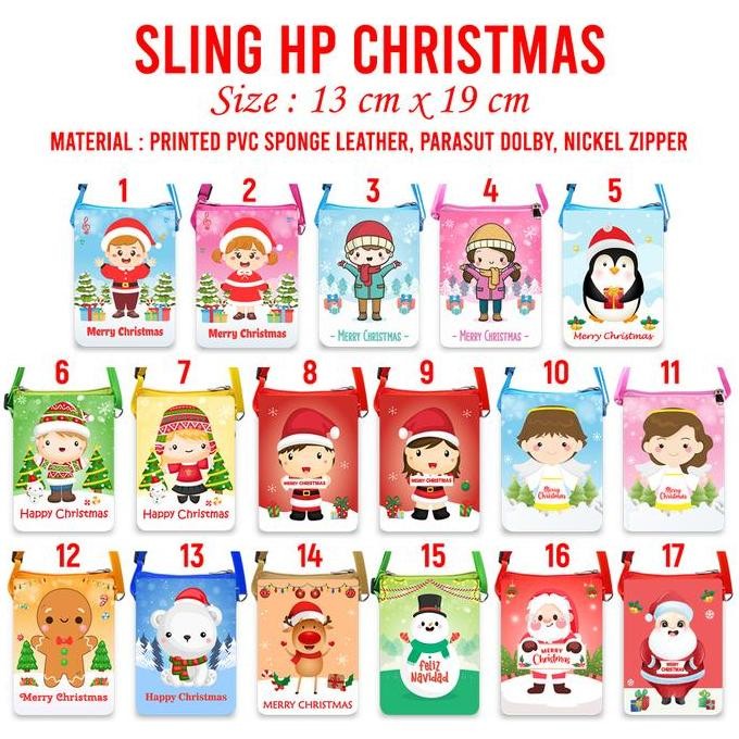 @#@#@#] Sling HP Natal Tas Selempang Anak Souvenir Kristiani Christmas Hadiah Natal Gereja Sekolah M