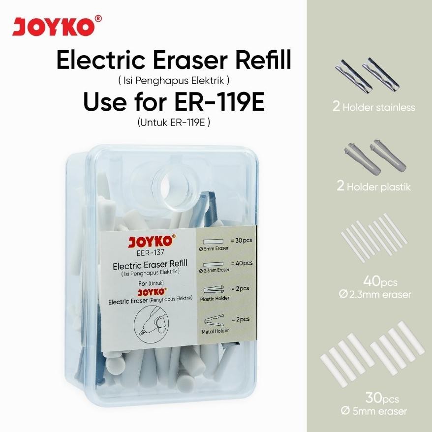 

Tu26 Fb-43 Qw-7 Refill Electric Eraser / Penghapus Elektrik Joyko Eer-137 Use Er-119E Terlaris Berkualitas Tu26