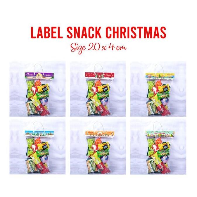 """] Label Snack Plastik Bingkisan Parsel Christmas Natal Souvenir Gereja