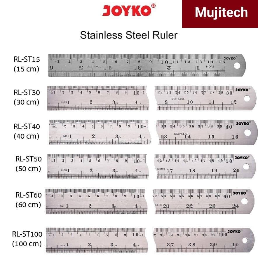 

Gh-56 Iq45 Dwl-49 Penggaris Besi Stainless Steel Rl St 15 30 40 50 60 100Cm Ruler Joyko Murah Sale Gh-56