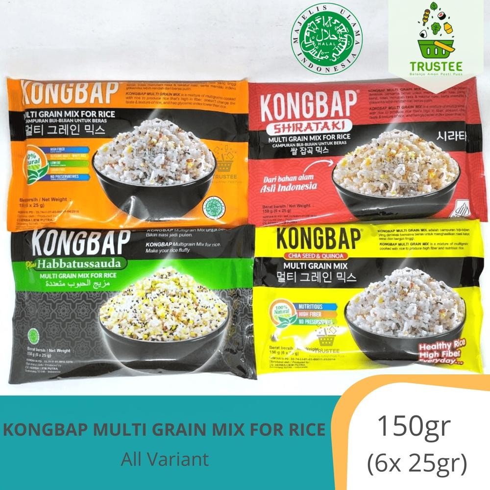 

Ed-76 Hj-45 Fx-76 Kongbap Multigrain Mix | Beras Sehat Korea Halal 150 Gr (6Pcs X 25Gr) Hemat Murah Ed-76