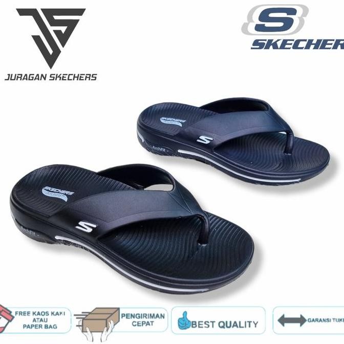 SANDAL SKECHERS ARCH FIT/SANDAL JEPIT PRIA/ SABDAL SKECHERS PRIA
