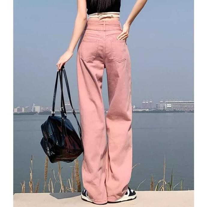 Murah Pinkgirl.IdCelana Kulot Jeans Wanita Jeans High Waist Wanita Celana Wanita Jeans Celana Korean