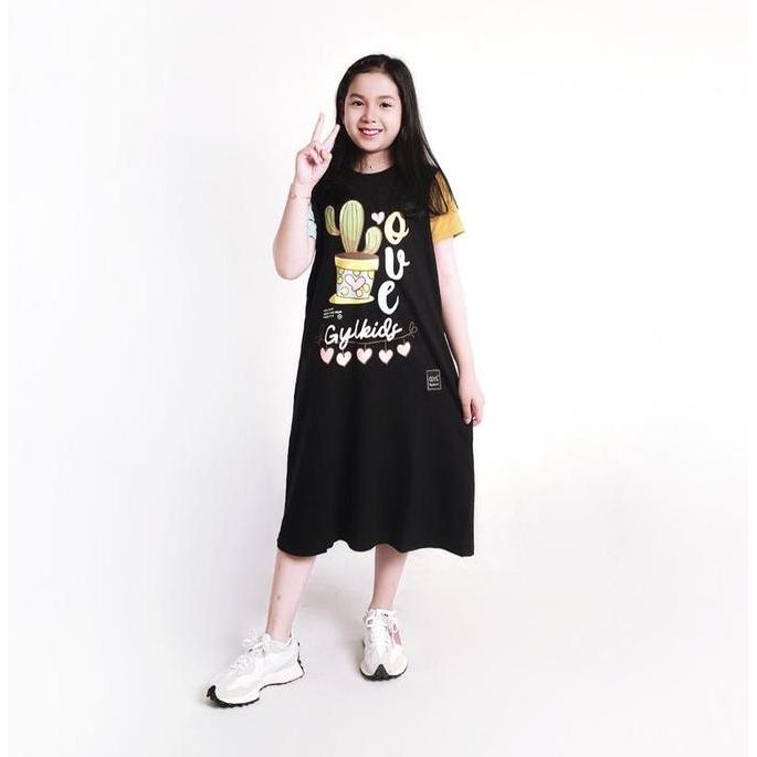 Tersedia Gyl Kids baju anak perempuan cewek Tunik drees daster keren katun combed 20s kekinian lucu 
