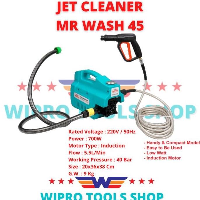 WIPRO Mesin Cuci Mobil / High Pressure Washer / Jet Cleaner MR WASH 45